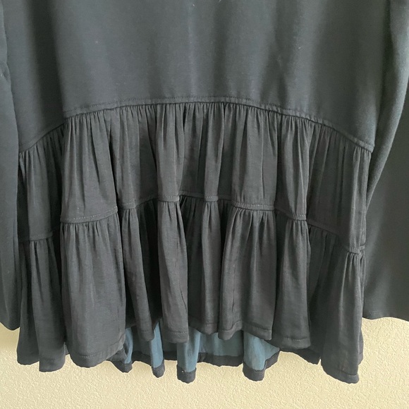 Simply Vera  Vera Wang Women's Small Blue long Sleeve Loose Fitting Blouse - Picture 4 of 10